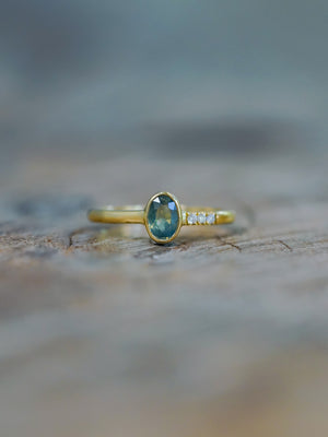 Mystical Sapphire Ring in Ethical Gold - Gardens of the Sun | Ethical Jewelry