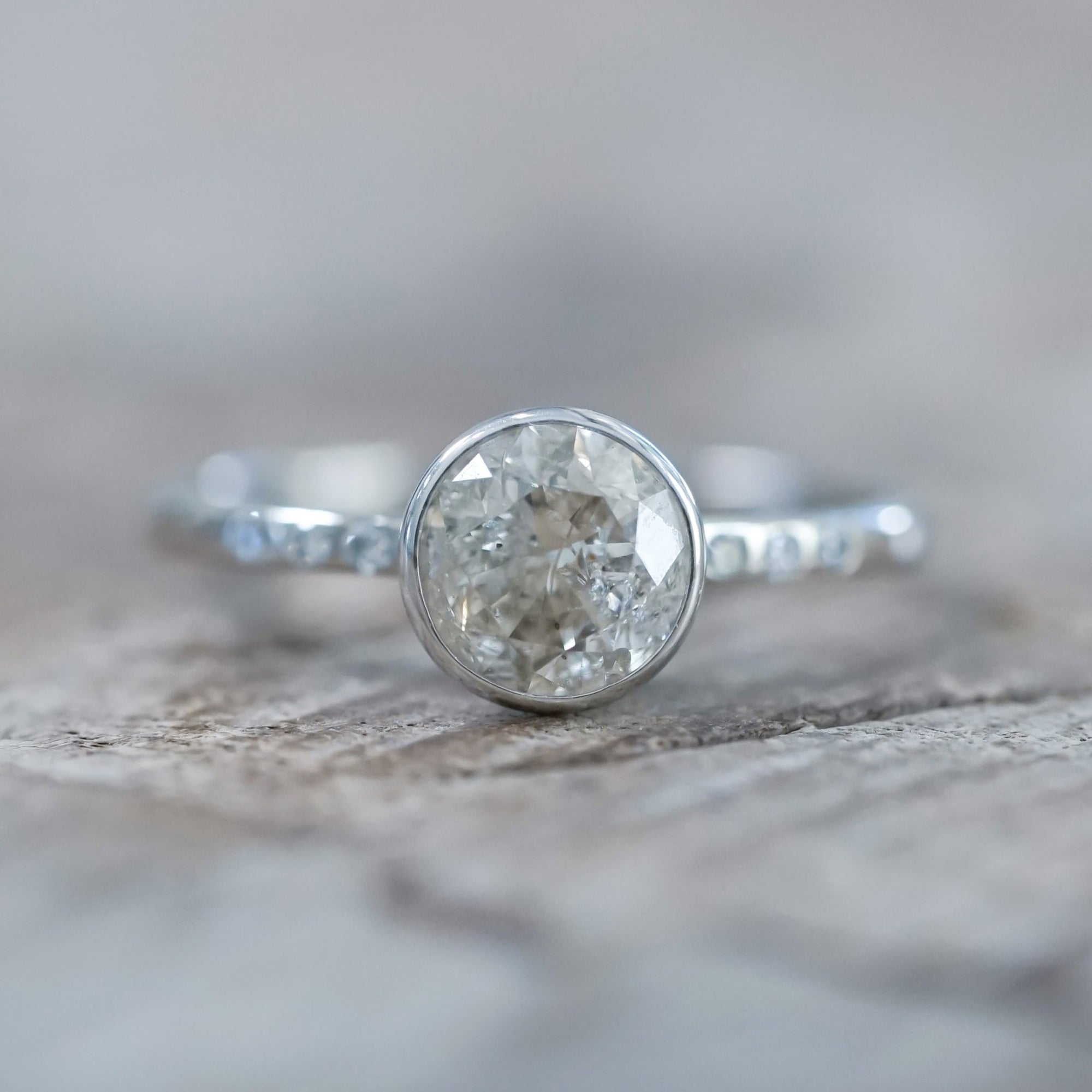 Indonesian Diamond Ring in Ethical White Gold - Gardens of the Sun | Ethical Jewelry