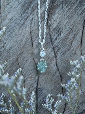 Montana Sapphire and Aquamarine Necklace - Gardens of the Sun | Ethical Jewelry