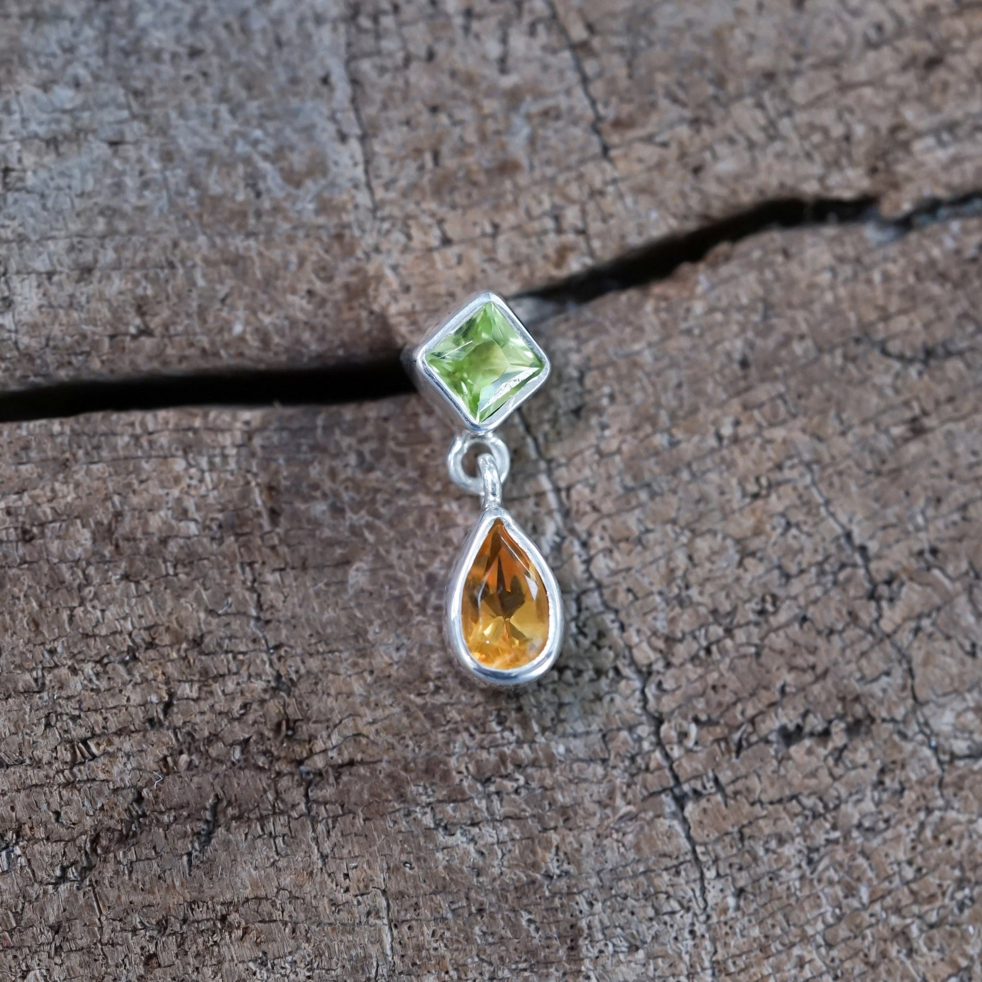 Peridot and Citrine Earrings - Gardens of the Sun | Ethical Jewelry