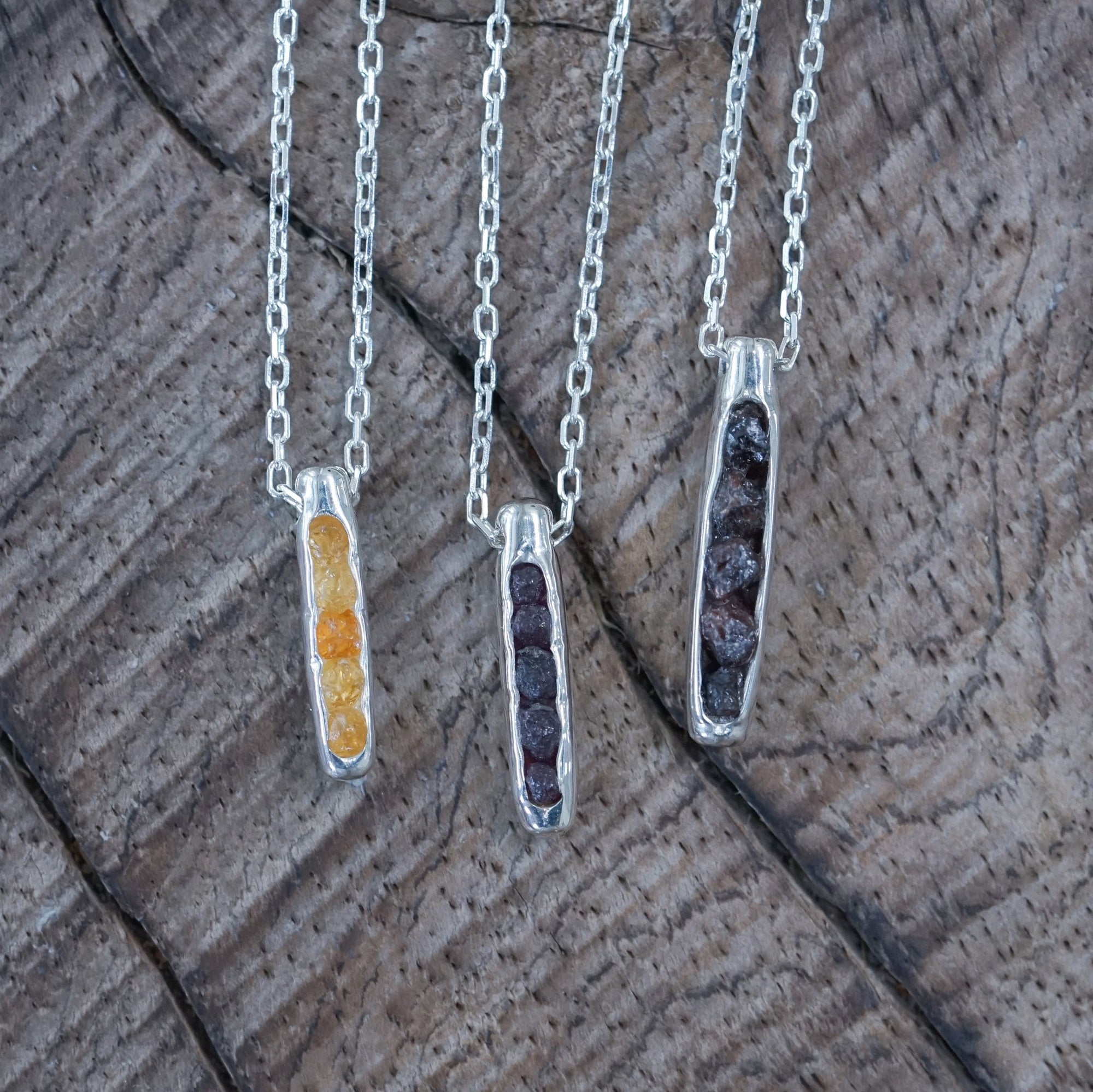 Rough Garnet Necklace with Hidden Gems - Gardens of the Sun | Ethical Jewelry