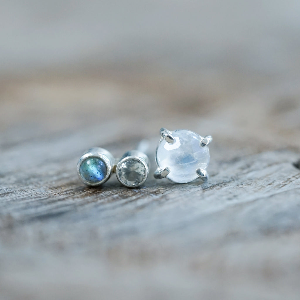 Labradorite and Moonstone Earrings