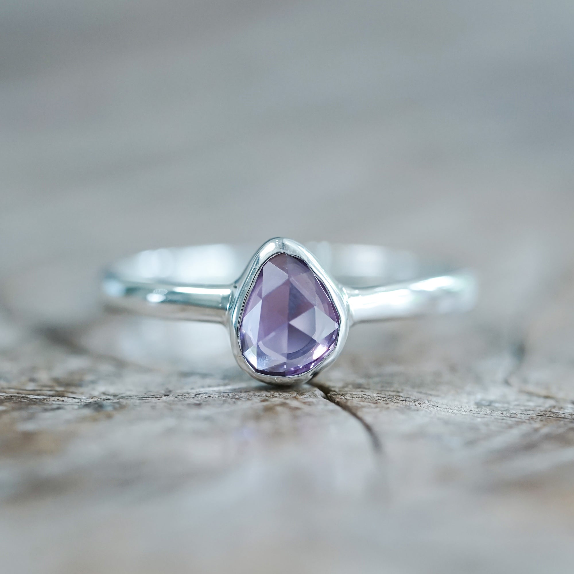 Rose Cut Pink Sapphire Ring - Gardens of the Sun | Ethical Jewelry